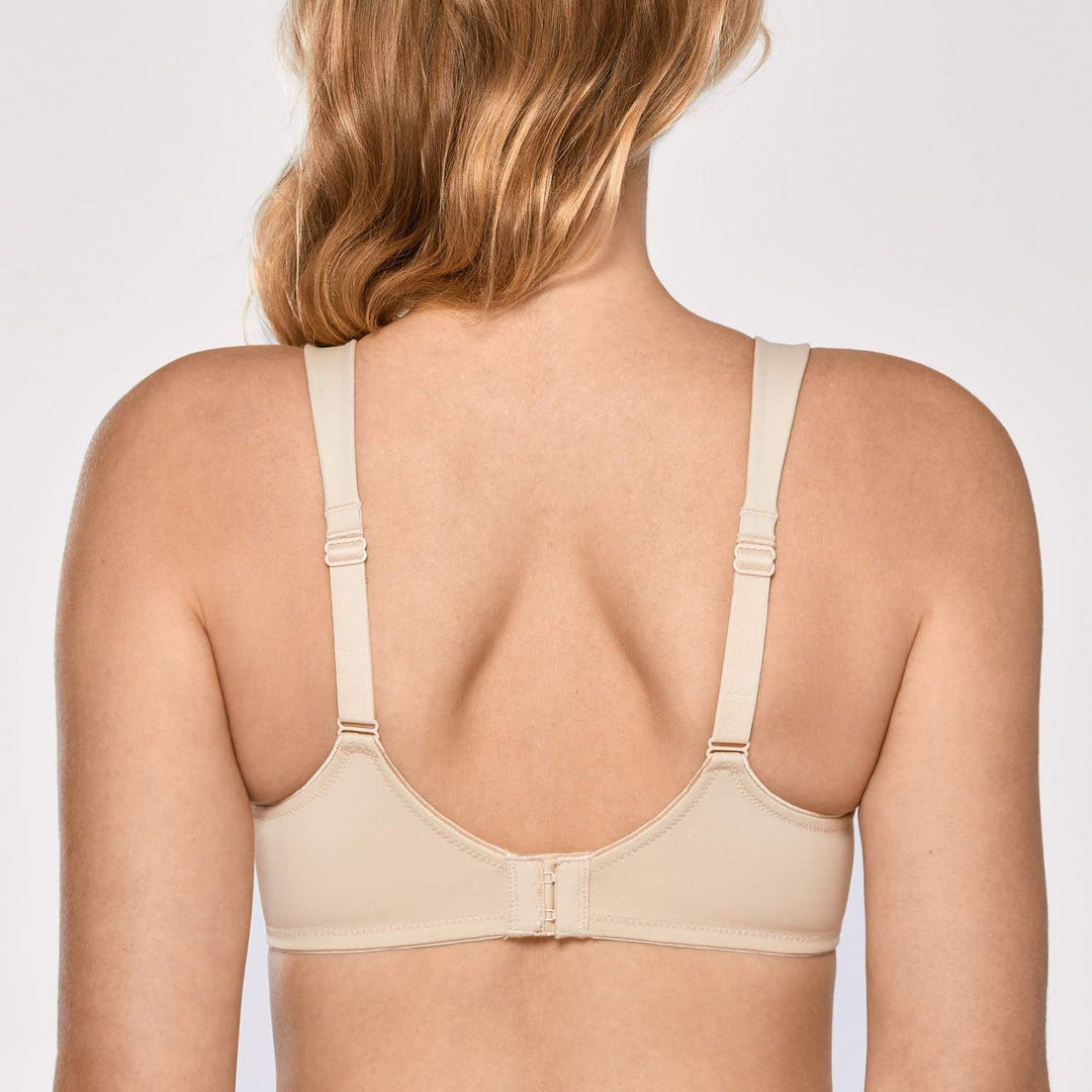 DELIMIRA Damen T-Shirt Minimizer BH mit Bügel Grosse Grössen Ohne Gepolstert 75C Beige, 75C Beige