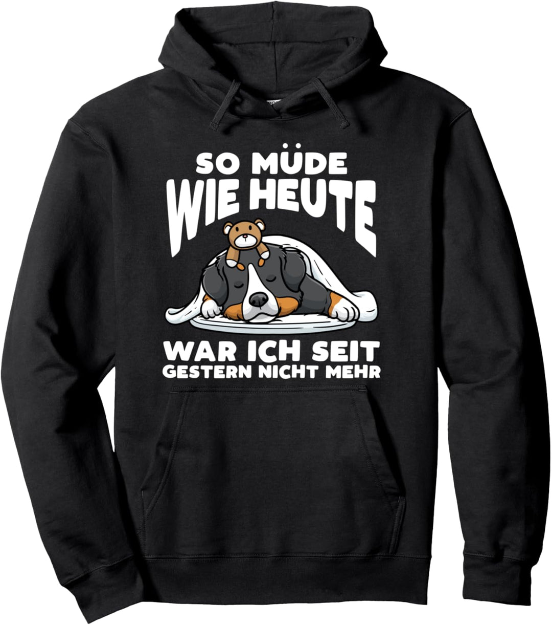 Berner Sennenhund Hund Bouvier Bernois Schlafen Pullover Hoodie