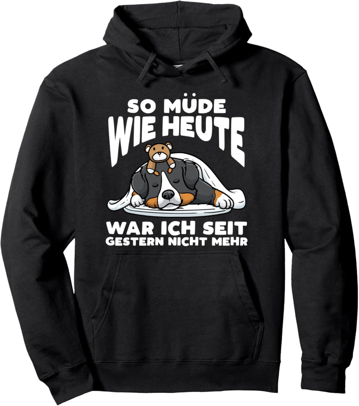 Berner Sennenhund Hund Bouvier Bernois Schlafen Pullover Hoodie