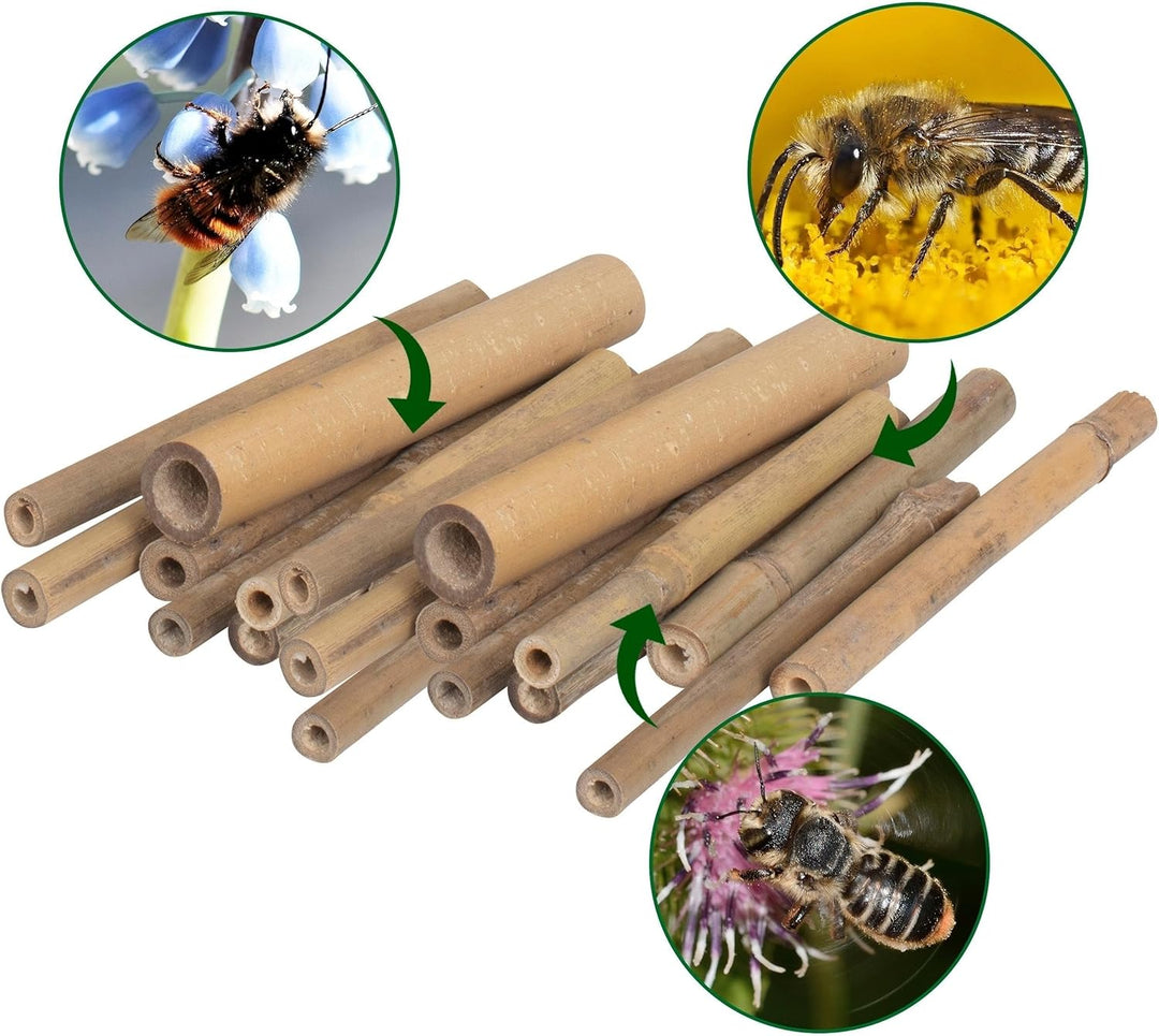 GARDIGO® Bambusröhrchen für Insektenhotel - 150 Stück - Bambus Niströhren für Wildbienen, Zubehör fü