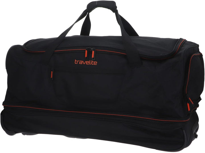 travelite 2-Rad Trolley Reisetasche Gr. L mit Dehnfalte, Gepäck Serie BASICS: Weichgepäck Reisetasch