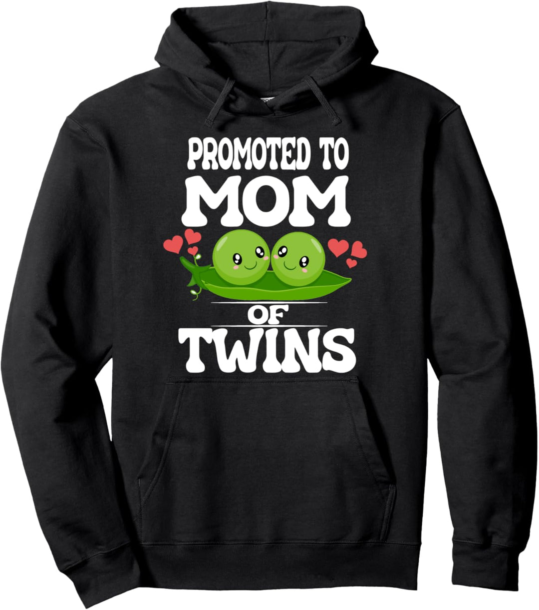 Promoted To Mom Of Twins Pullover Hoodie