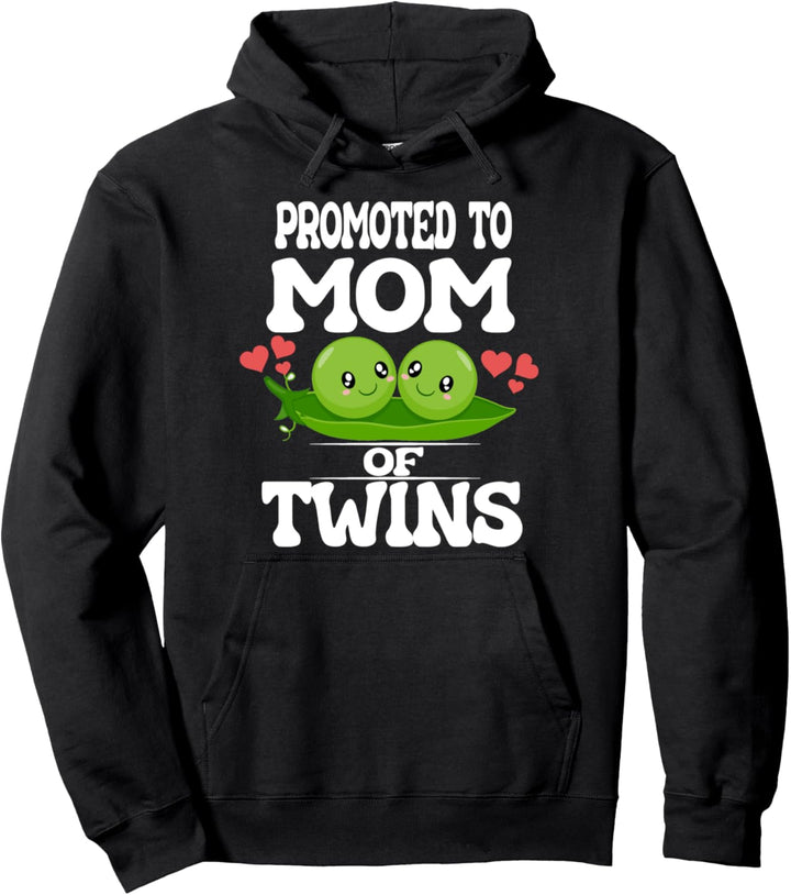 Promoted To Mom Of Twins Pullover Hoodie