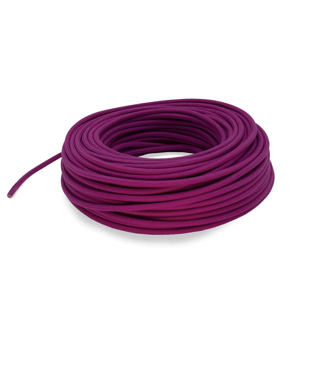 LaMorell LightDesign Textilkabel für Lampe, Stoffkabel 3-adrig (3x0,75mm²) - Violett Alpenveilchen.