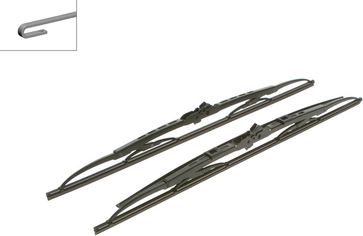 Bosch Scheibenwischer Super Plus Spoiler SP21/21S, Länge: 530mm/530mm − Set für Frontscheibe - Nur f