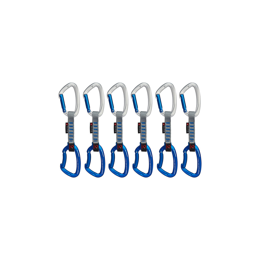 Mammut Crag Keylock 10 cm Indicator 6-Pack Quickdraws silver-ultramarine 10 cm, silver-ultramarine 1