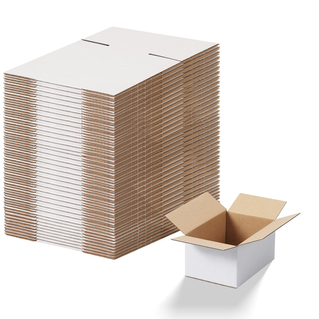 EYMPEU 40 Stück 15,3 x 10,2 x 7,7 cm Weisse Versandkarton, Kartons für kleine Gegenstände, Spielzeug