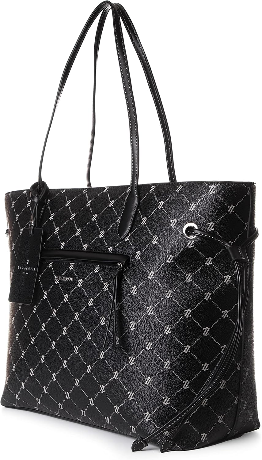 Lazarotti Palermo Shopper Tasche Damen | Tote Bag mit seitlichen Kordelzügen | XXL Schultertasche 37