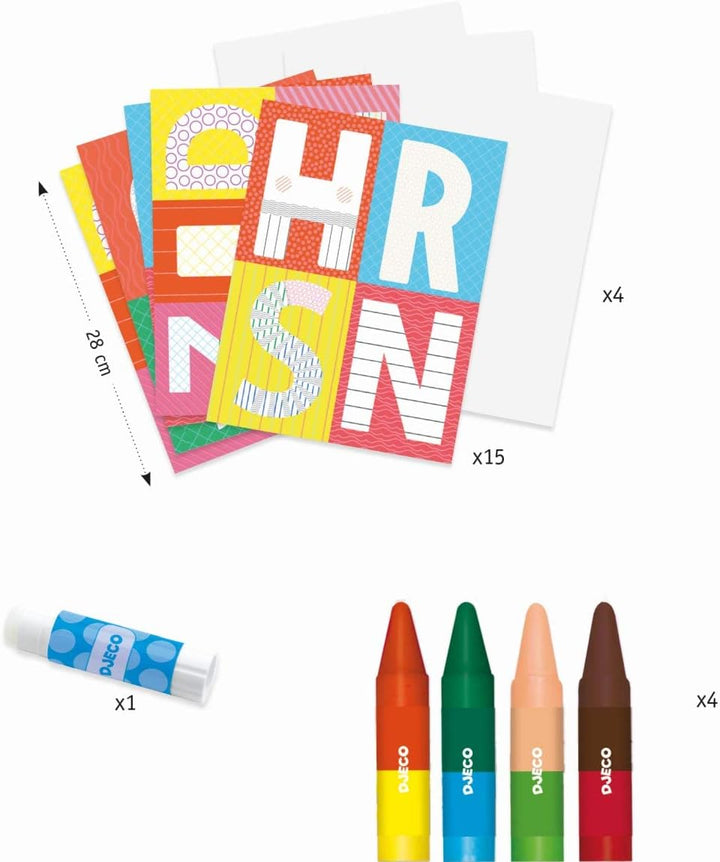 DJECO Erstellen Sie mit bunten Buchstabenformen (DJ08998)