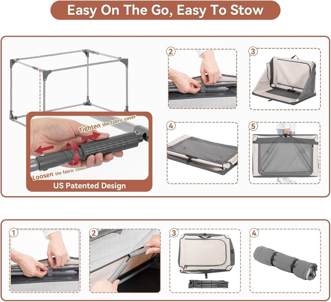 A 4 Pet faltbare Hundebox grosse Hunde, Hundebox für zuhause Hundetransportbox Transportbox Hund sof