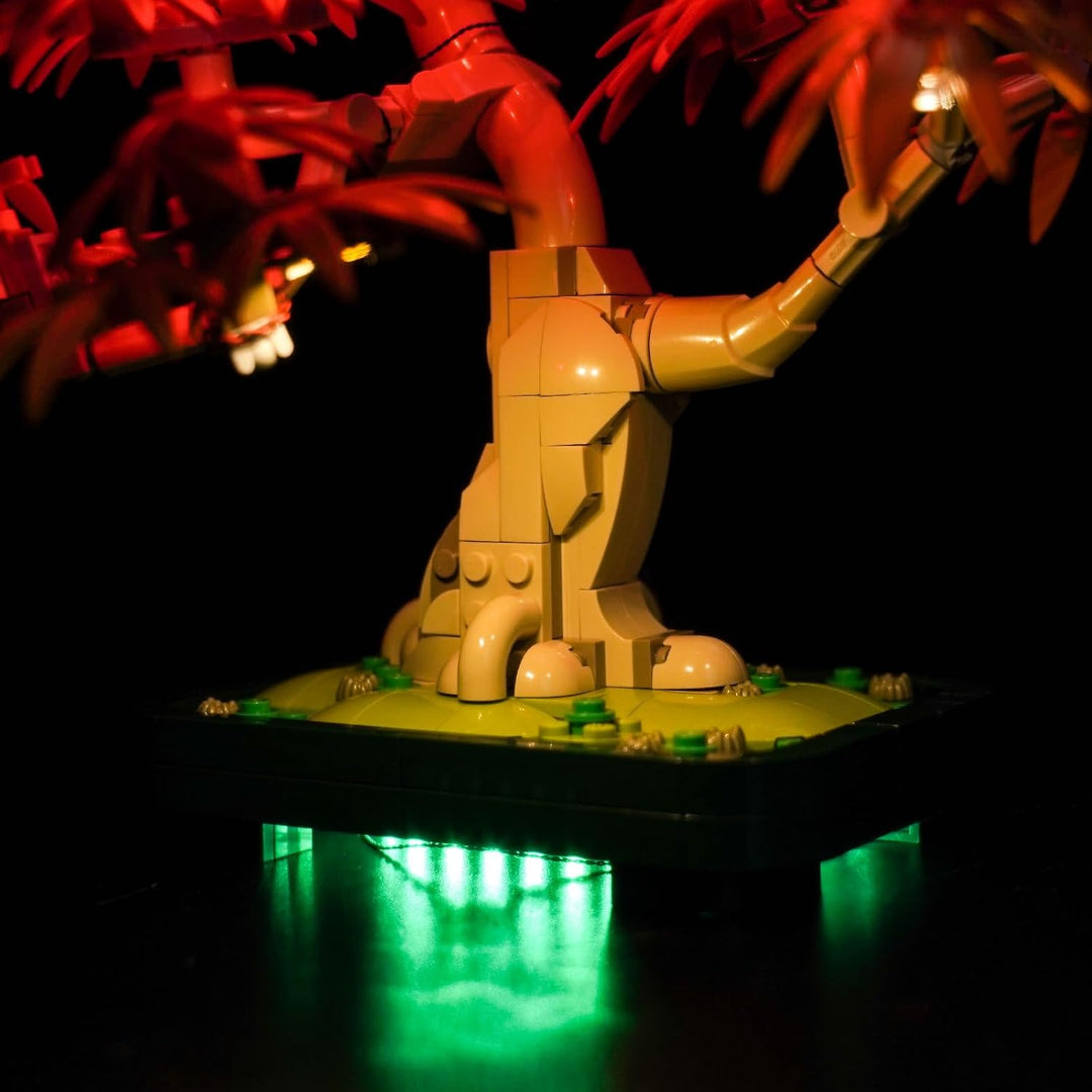 Version mit Lichtsteuerung Licht-Kit Kompatibel mit Lego 10348 Japanese Red Maple Bonsai Tree (Nicht