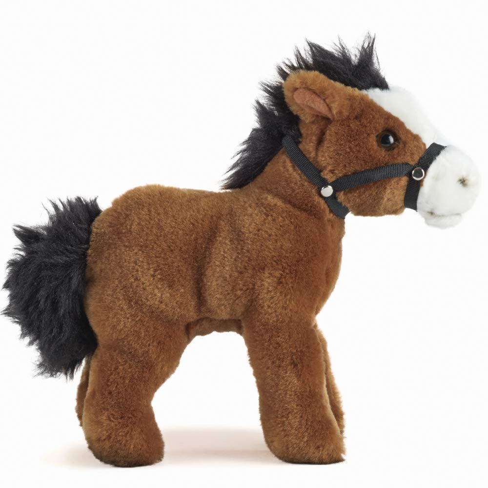 Living Nature Stofftier - Pferd mit Zaumzeug (23cm) Pferd & Flansch (23 cm), Pferd & Flansch (23 cm)