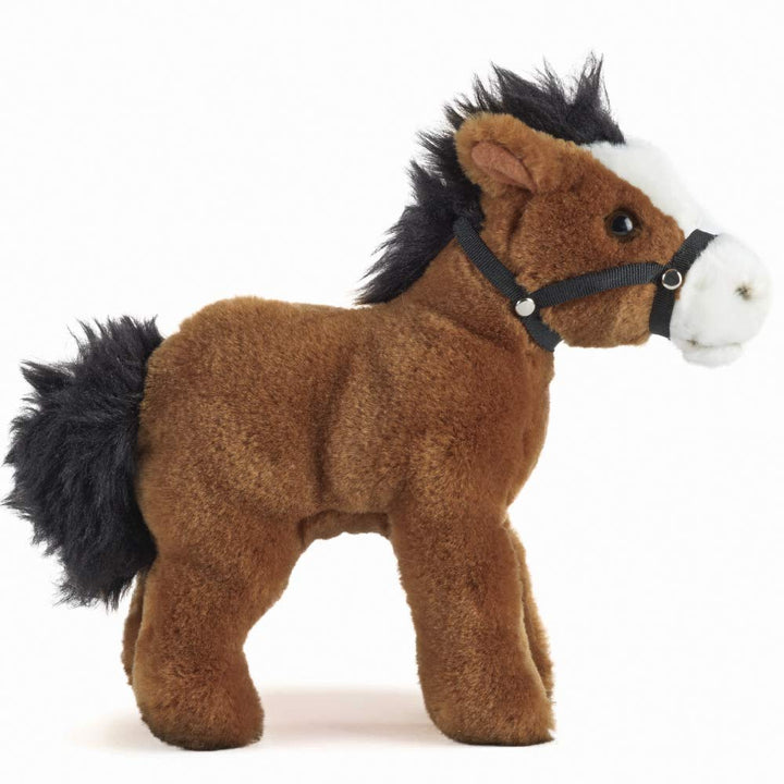 Living Nature Stofftier - Pferd mit Zaumzeug (23cm) Pferd & Flansch (23 cm), Pferd & Flansch (23 cm)