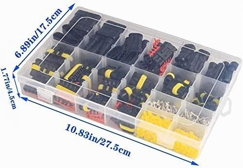 Easyhomie 708 Stück Wasserdichte KFZ Kabel Steckverbinder, 1/2/3/4/5/6 Polig Stecker, Schnellverbind