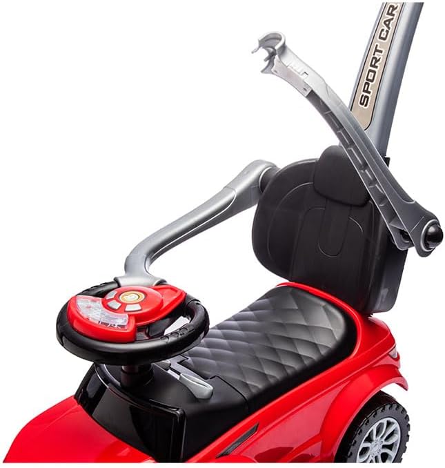 Billy Rutschauto mit Schiebestange Mora, Rot, Rot