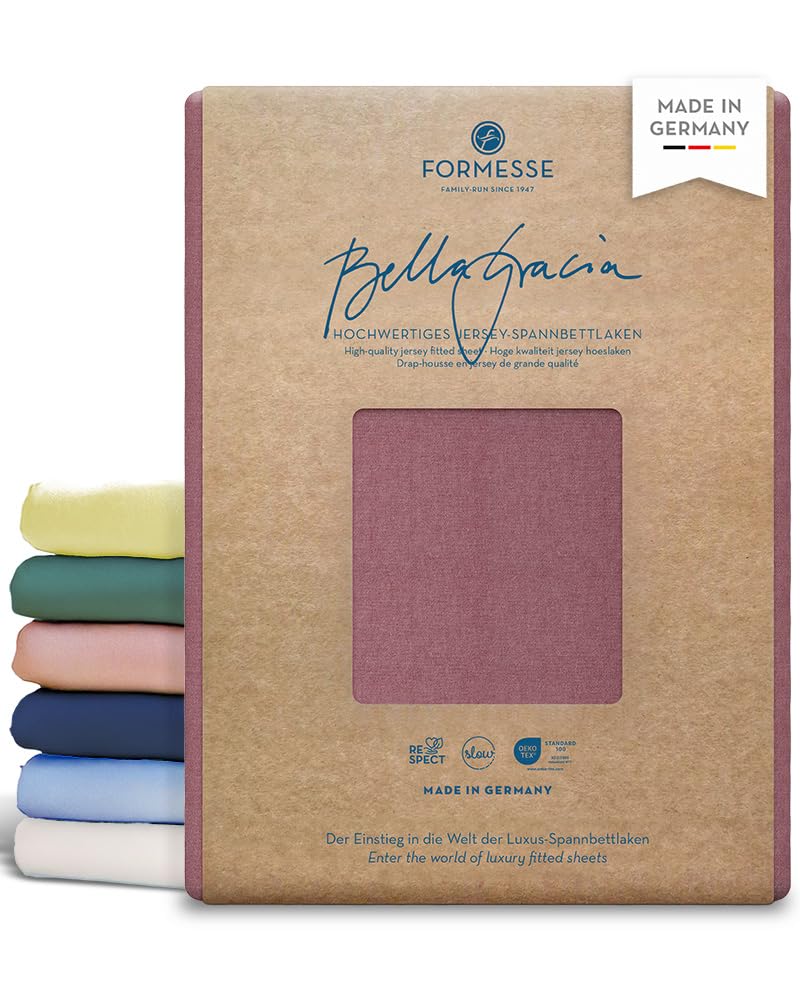 Formesse Jersey Spannbetttuch Bella Gracia Mokka, 180x200-200x220 cm