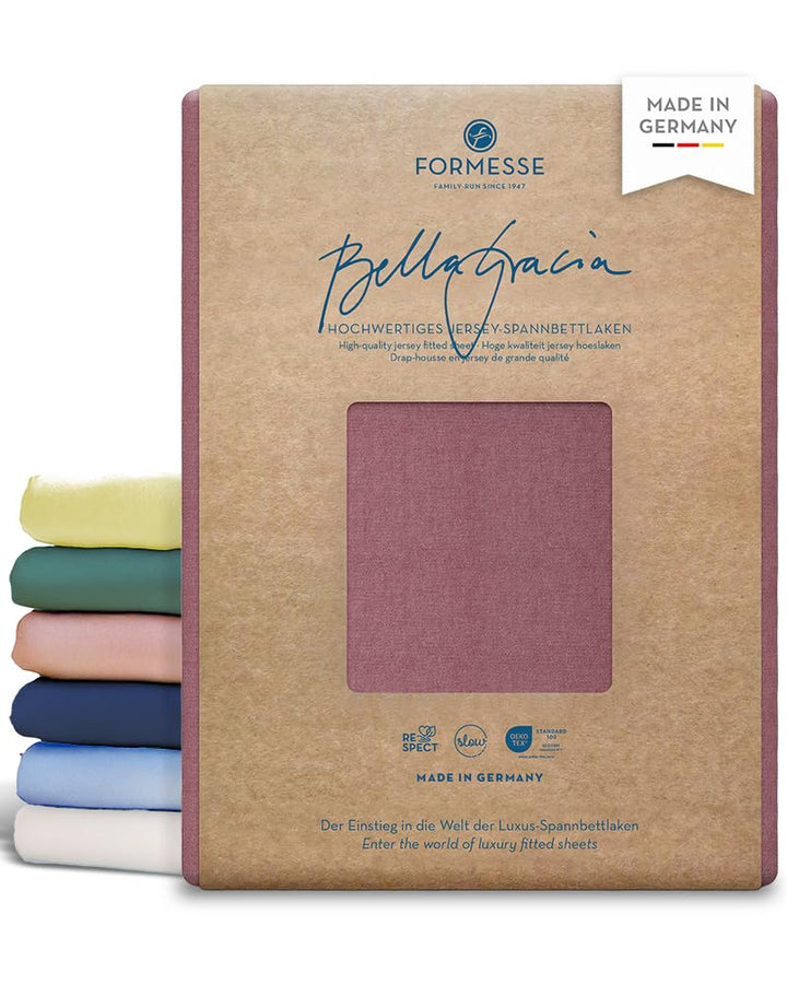 Formesse Jersey Spannbetttuch Bella Gracia Mokka, 180x200-200x220 cm