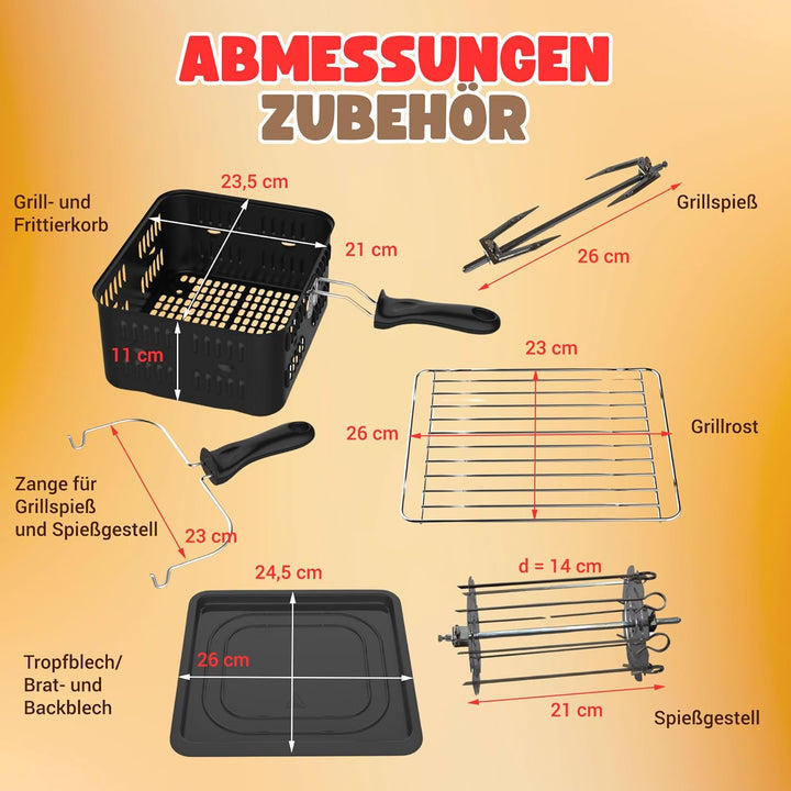 Syntrox 12 in 1 Multifunktionskocher Bolabus mit Touch Screen, gesundes Frittieren, Heissluftgarer,