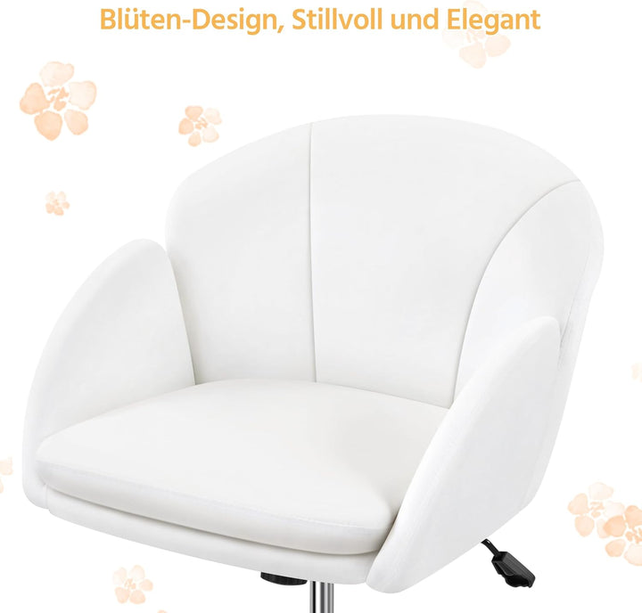 Yaheetech Schreibtischstuhl Ergonomisch Bürostuhl bis 136 kg Belastbar, Drehstuhl Höhenverstellbar C