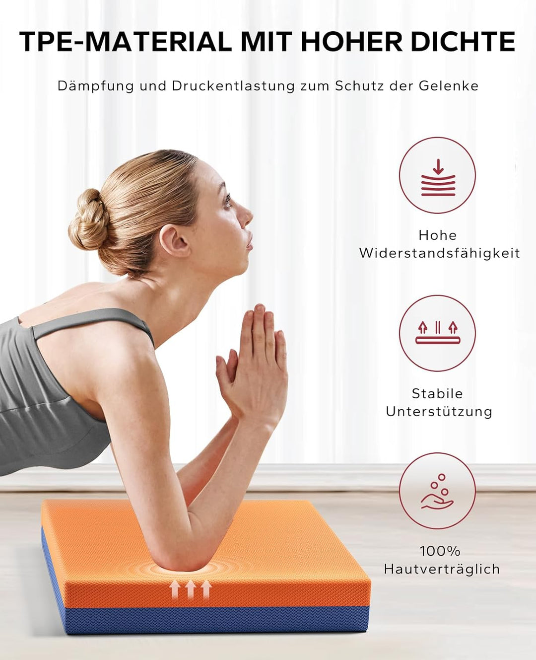 HAPBEAR Balance Pad 2er-Sets, 40x33cm rutschfest Balance-Kissen,6cm Dickes Gleichgewichtskissen für
