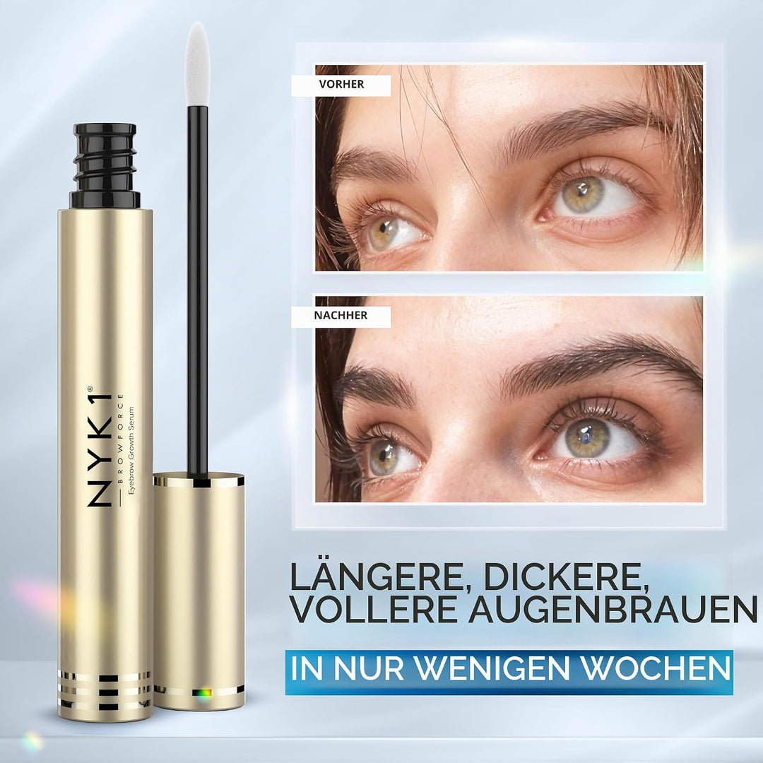 VOLLERE BRAUEN Augenbrauen Serum Wachstum (8ml) NYK1 BrowForce Augenbrauenserum Für Schnell Lash And