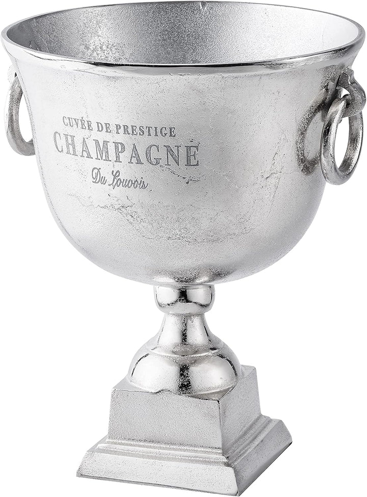 MichaelNoll Champagnerkühler, Champagnerschale, Flaschenkühler, Aluminium, Silber, Standfuss, Sektkü