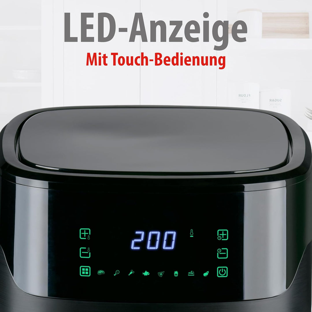 alpina Digitale Heissluftfritteuse 6L - Airfryer für 4 bis 6 Personen - Air Fyer mit einstellbarer T