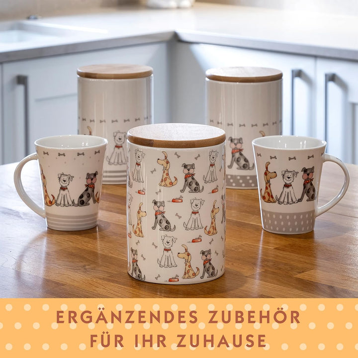 SPOTTED DOG GIFT COMPANY Vorratsdosen Keramik mit Deckel Luftdicht - 3 Vorratsbehälter vielseitig Au