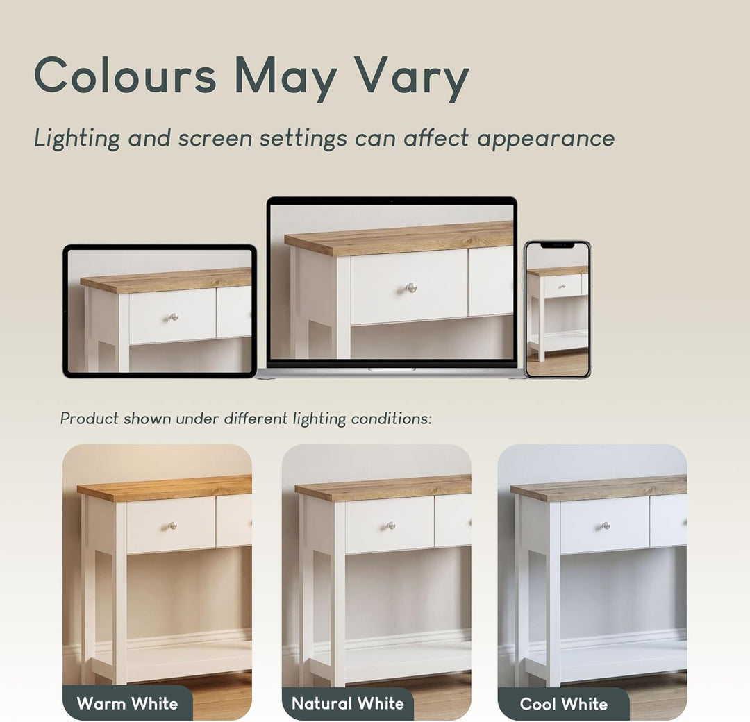 Vida Designs Schubladenboxen, MDF, Spanplatte und Melaminfurnier, Weiss, Standard, Weiss