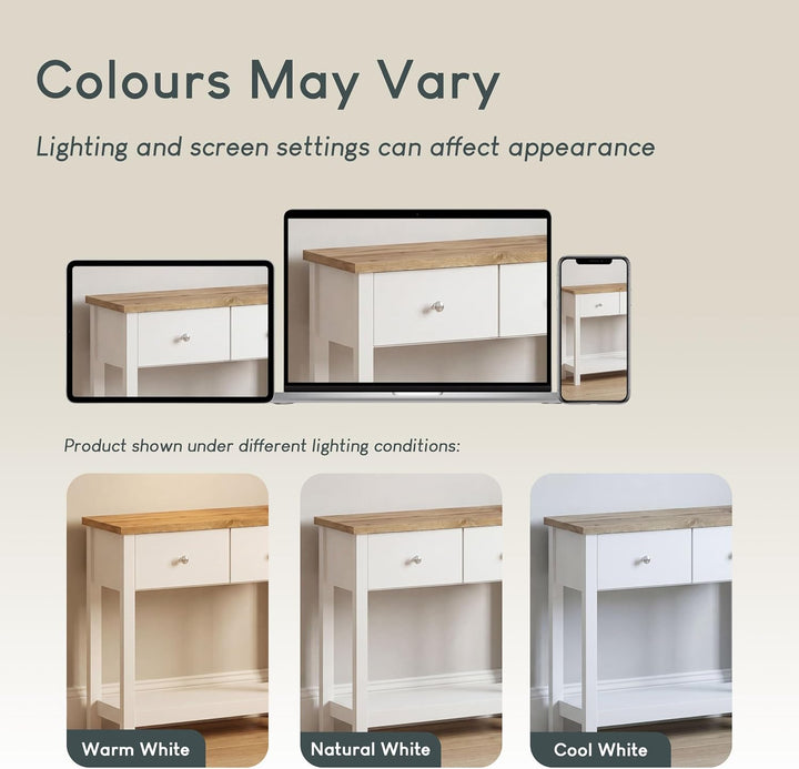Vida Designs Schubladenboxen, MDF, Spanplatte und Melaminfurnier, Weiss, Standard, Weiss