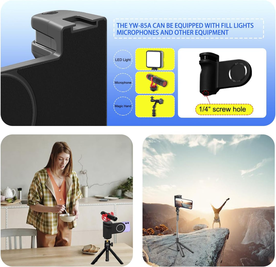 HAFOKO Magnetisch Smartphone CapGrip Kamera Handy Selfie Verschluss Griff Stativ Montieren w 1/4" Ka