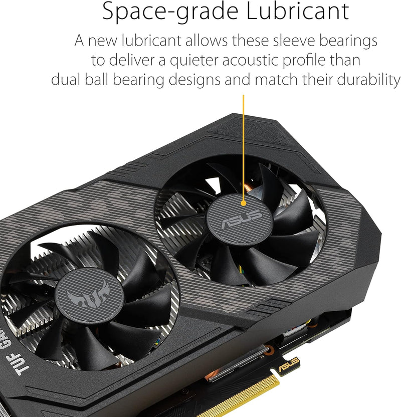 ASUS TUF NVIDIA GeForce GTX 1660 TI 6G Gaming Grafikkarte (PCIe 3.0, 6GB GDDR6 Speicher, HDMI 2.0b,