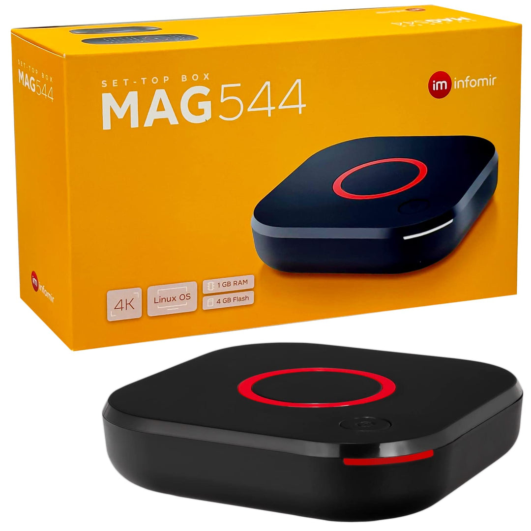 MAG 544 Original Infomir &amp; hb-digital 4K Set Top Box Multimedia Player Internet TV Receiver UHD 60FP