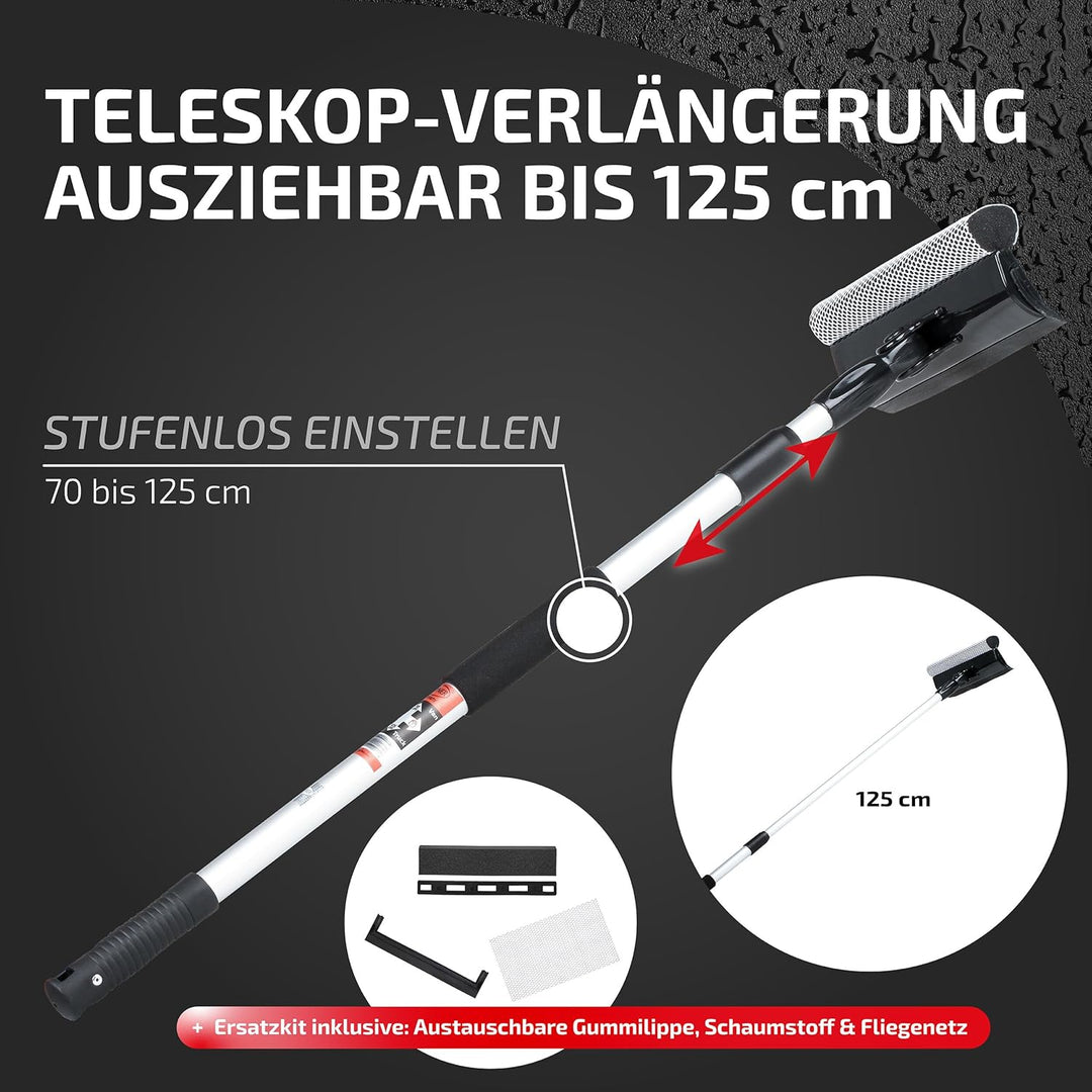 HEYNER® Scheibenreiniger Set I XXL Fensterwischer mit Teleskopgriff + Ersatzkit I Auto Fensterwische