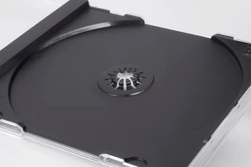 CD-Hüllen Jewelcase für 1 CD/DVD, Tray schwarz, 10 Stück, 10 Stück