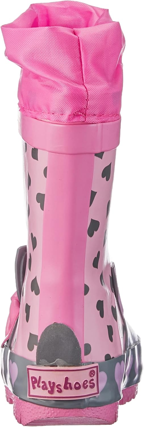 Playshoes Unisex Kinder Gummistiefel ZugbandRegenstiefel 20 EU Rosa, 20 EU Rosa