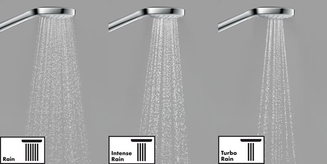 hansgrohe Duschsystem (Duschkopf, Schlauch, Duschstange, Croma Select E Regendusche 0,90m, 3 Strahla