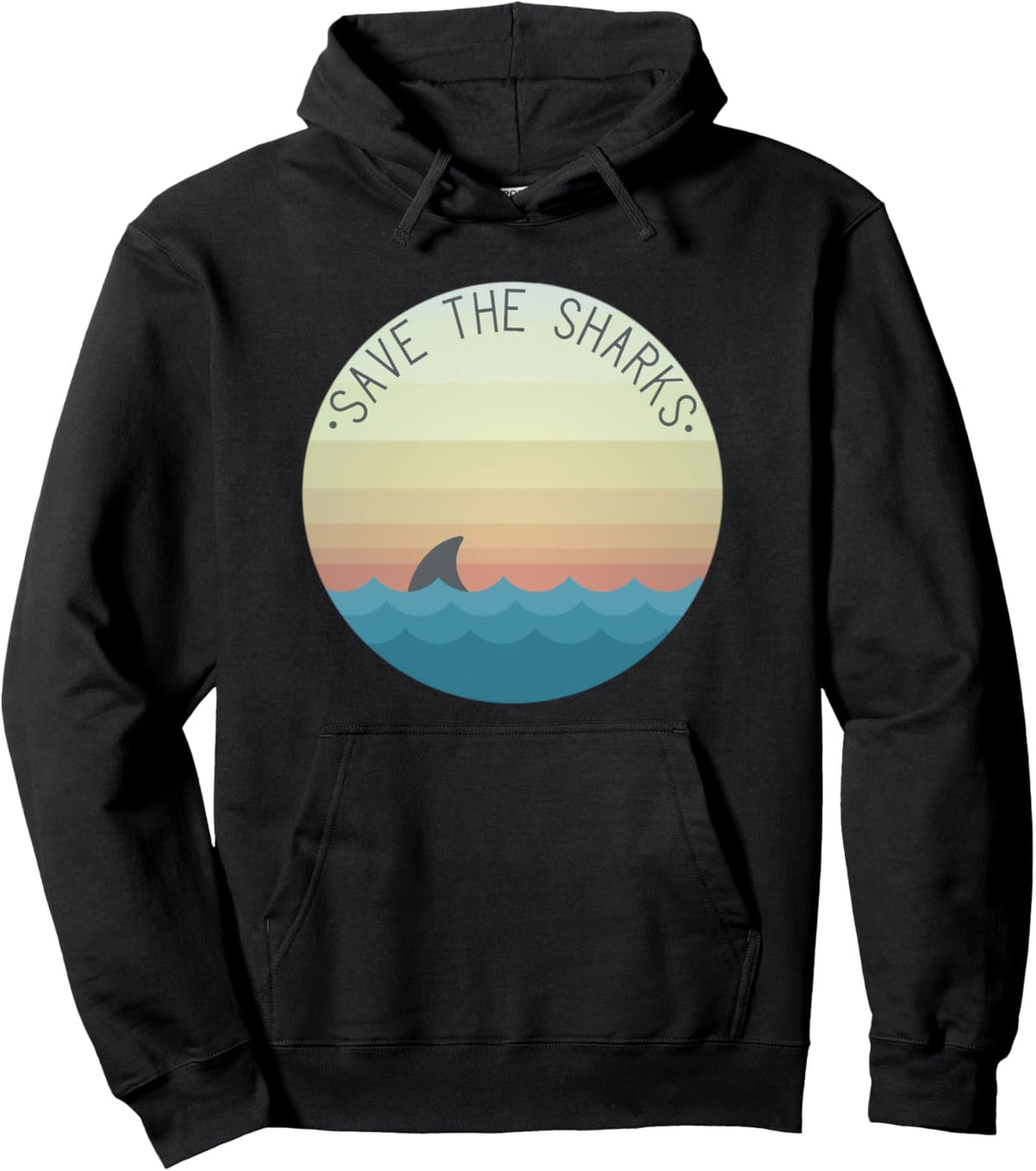T-Shirt mit Aufschrift "Save The Sharks" Pullover Hoodie