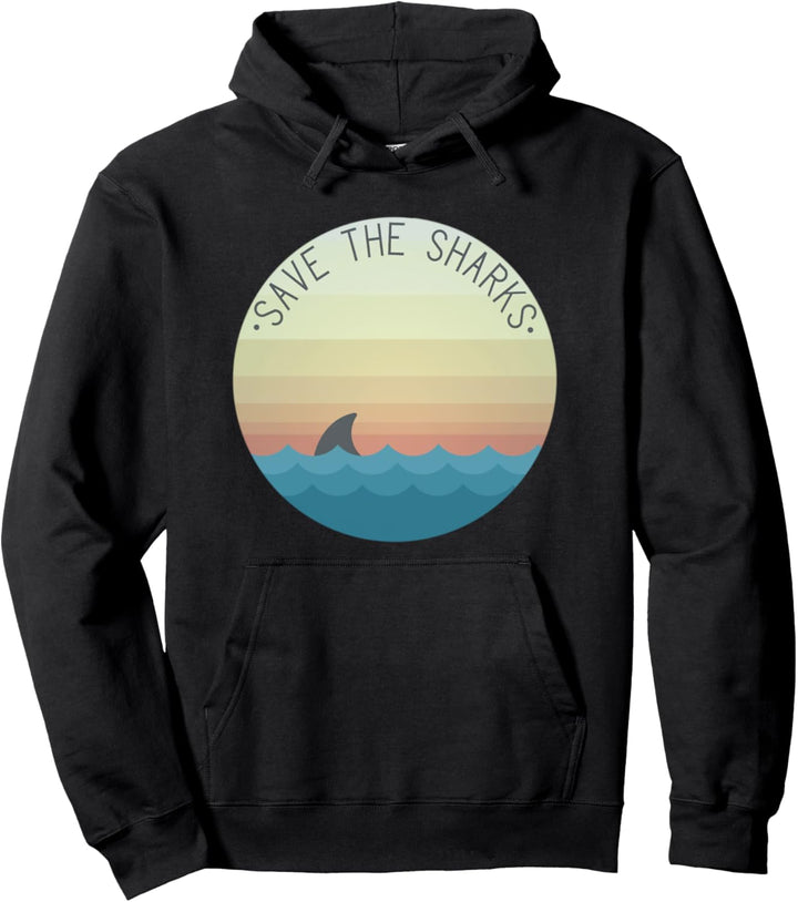 T-Shirt mit Aufschrift "Save The Sharks" Pullover Hoodie