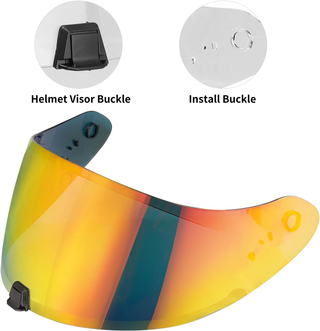 Helmvisier für Exo R420,Motorrad Windschutz Helm Objektiv Visier Vollgesichts,Motorradhelm Visier Zu