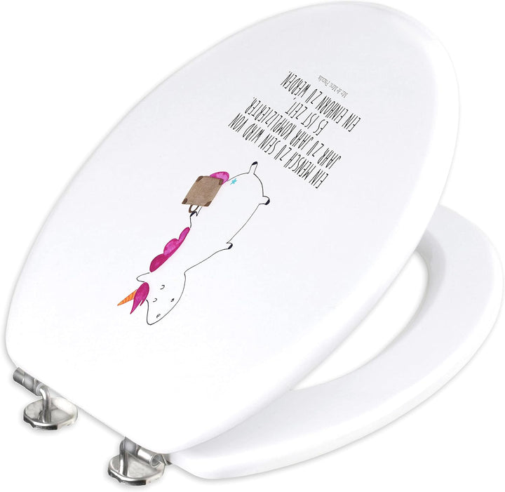 Mr. & Mrs. Panda Motiv WC Sitz Einhorn Koffer - Geschenk, Klobrille, Einhorn Deko, Unicorn, WC-Sitz,