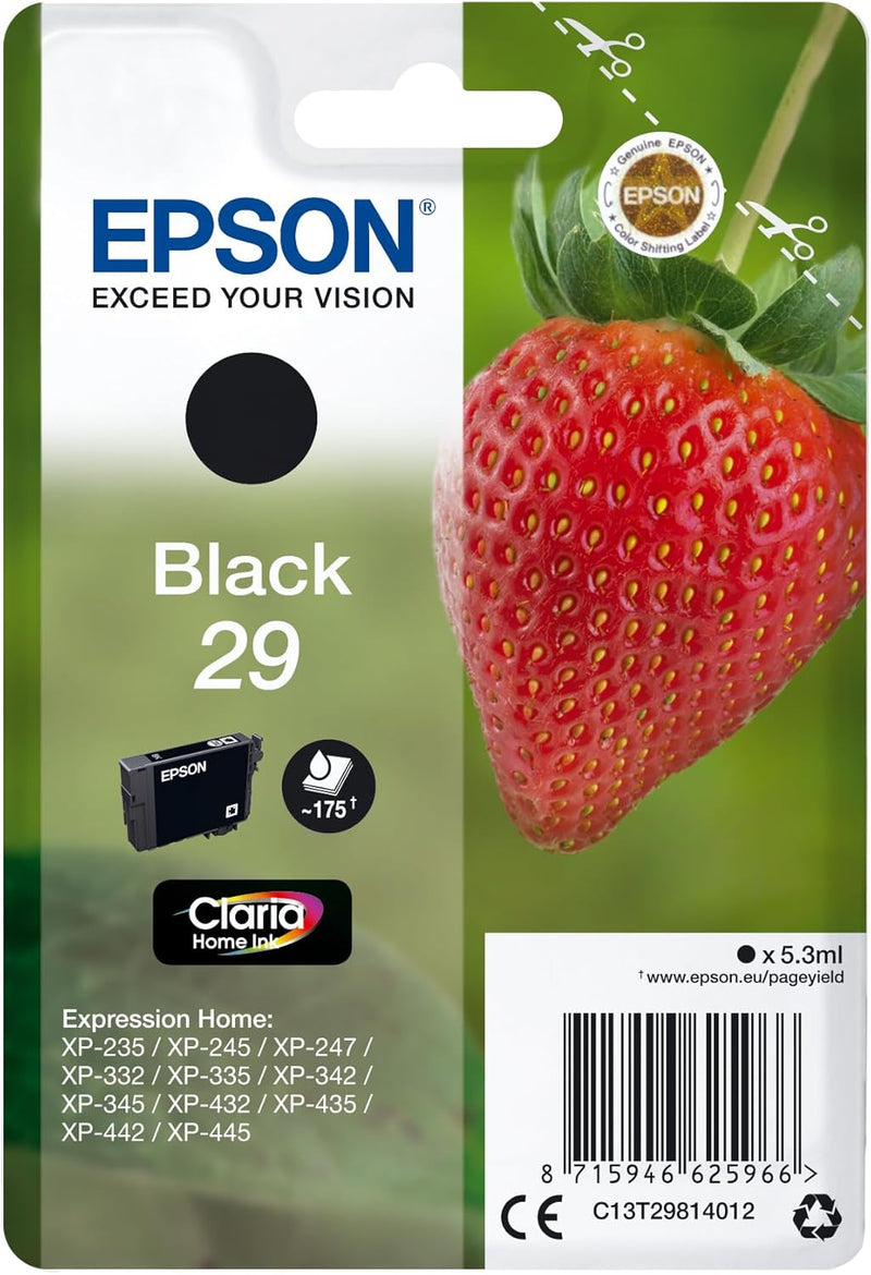 Epson 235M206 Original 29 Tinte Erdbeere, XP-235 XP-332XP-335XP-432XP-435XP-245XP-342XP-345XP-442XP-