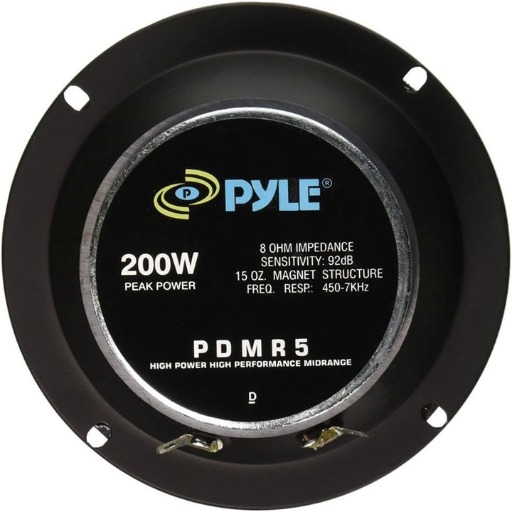 Pyle 1 MIDRANGE PDMR5 Lautsprecher mid bass 13,00 cm 130 mm 5" Durchmesser 100 watt rms und 200 watt