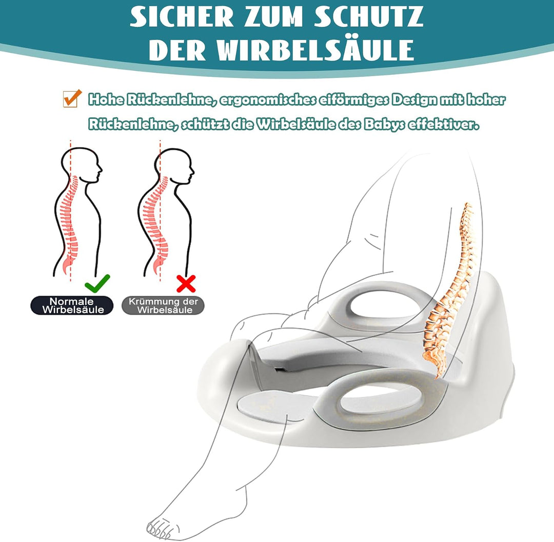 SUBTLETY Toilettensitz Kinder Töpfchen WC Sitz Töpfchentrainer Toilettentrainer mit Griff Spritzschu