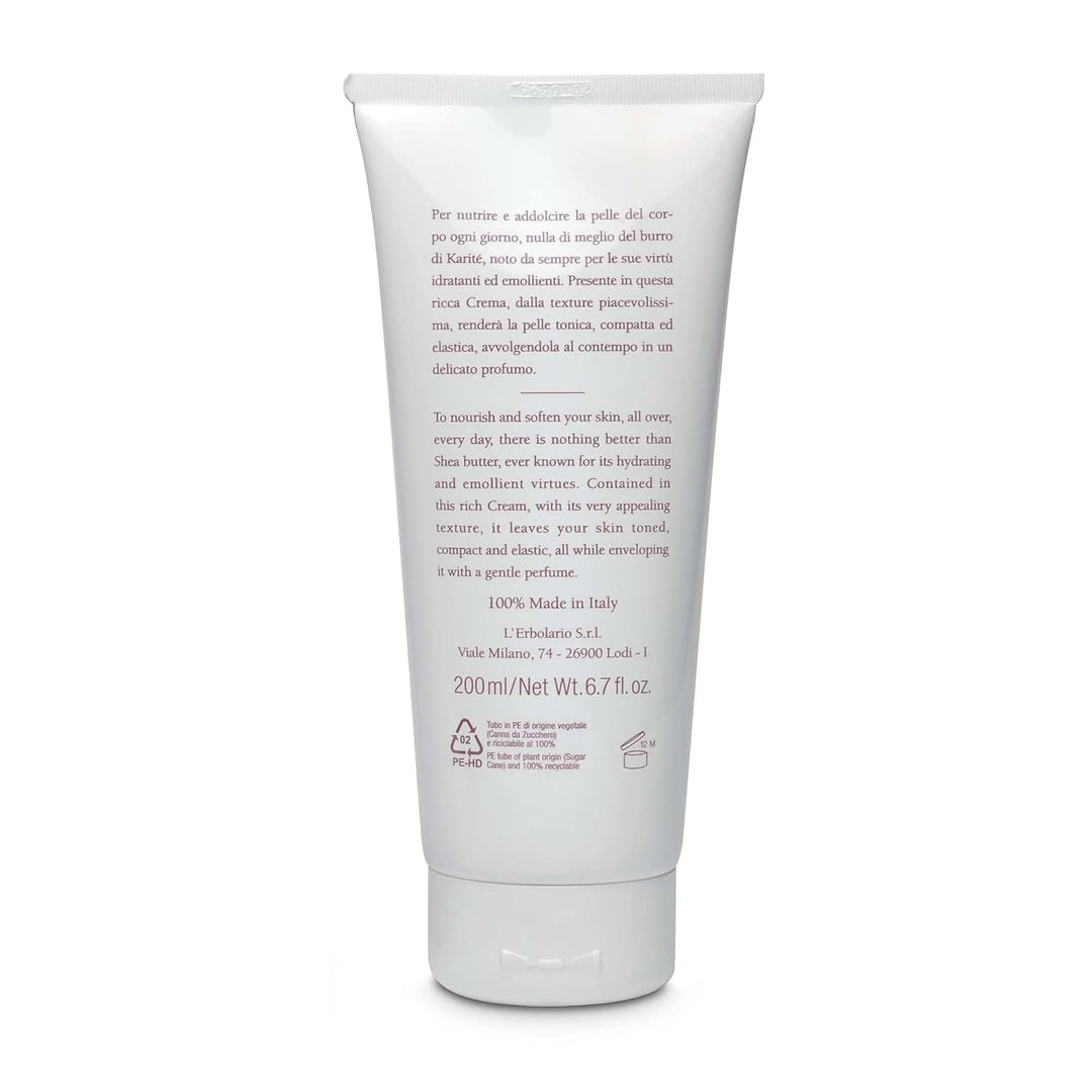 L'Erbolario Karité - Nährende Körpercreme, 200 ml Kokosnuss 200 ml (1er Pack), Kokosnuss 200 ml (1er