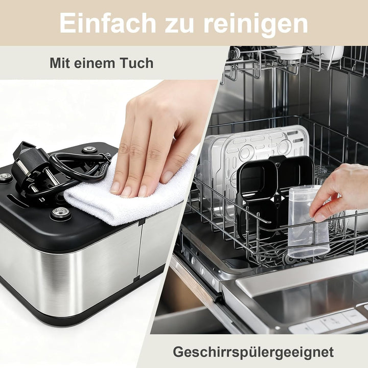 YASHE Eierkocher, Edelstahl-Elektro-Eierkocher für 8 Eier für weich, mittel und hart gekochte Eier,