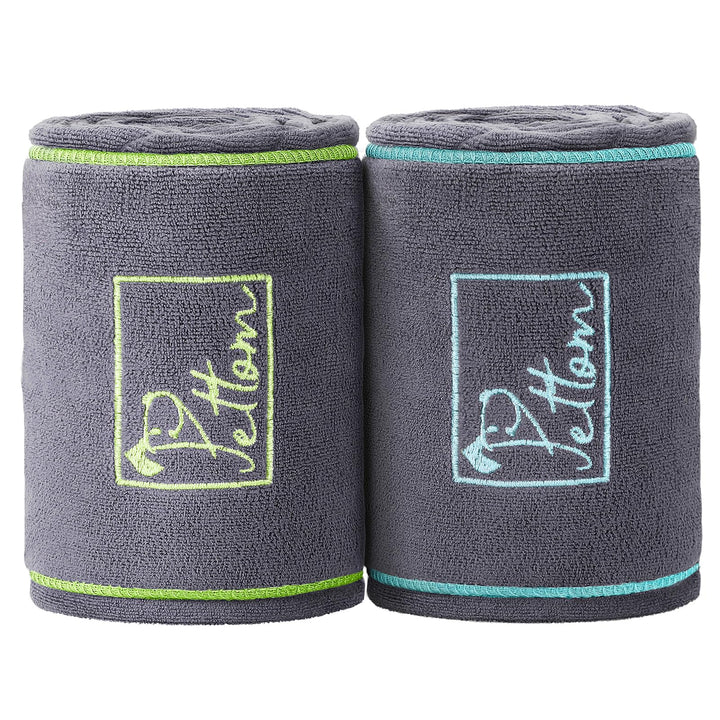 PETTOM 2 Stücke Hundehandtuch Extra Saugfähig, Hunde Handtuch mit Eingrifftaschen, Hundehandtuch Mik