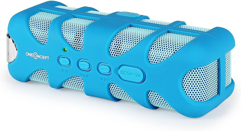 Oneconcept - Blue Know, mobiler Aussenlautsprecher, Bluetooth Lautsprecher, Akku Box, spritzwasserge