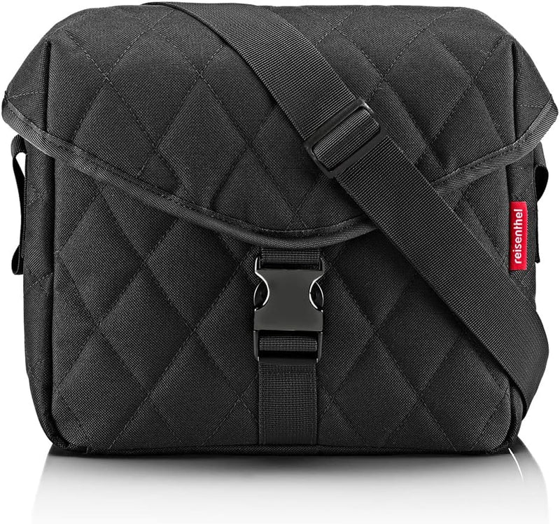 reisenthel saddle bag M rhombus black - Stylische Umhängetasche im Satteltaschen-Look, Rhombus Black