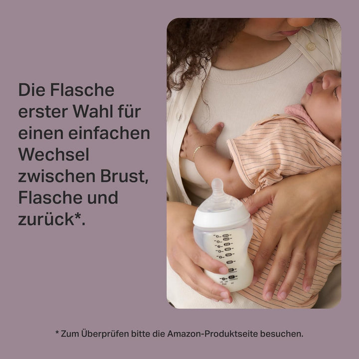 Tommee Tippee Closer to Nature Babyflaschen Starterset, Natürlich geformter Trinksauger mit Anti-Kol